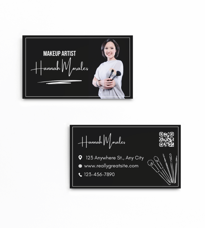 Makeup Artist Visiting Card | Premium 350 GSM | Customizable Design | Professional Quality