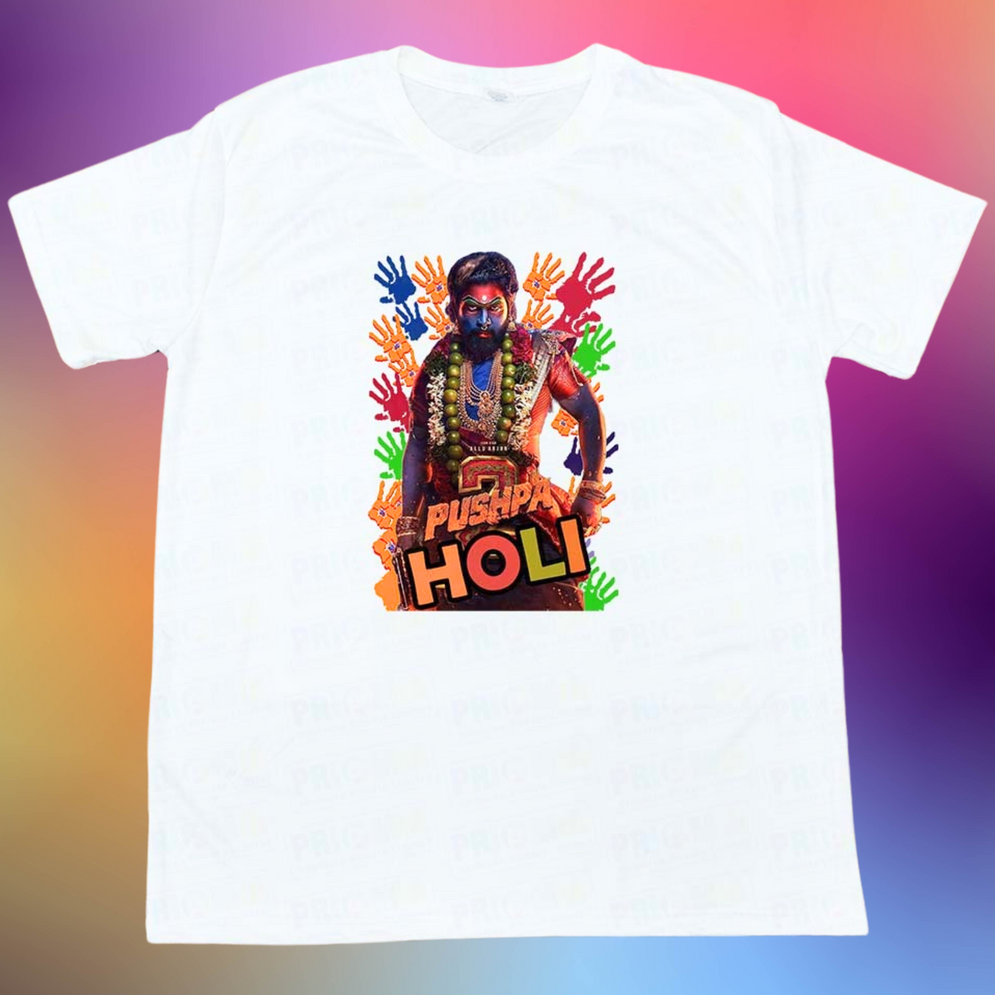 Pushpa 2 Holi T-Shirt | Sarina/Dri-Fit Fabric | Quick-Dry & Lightweight