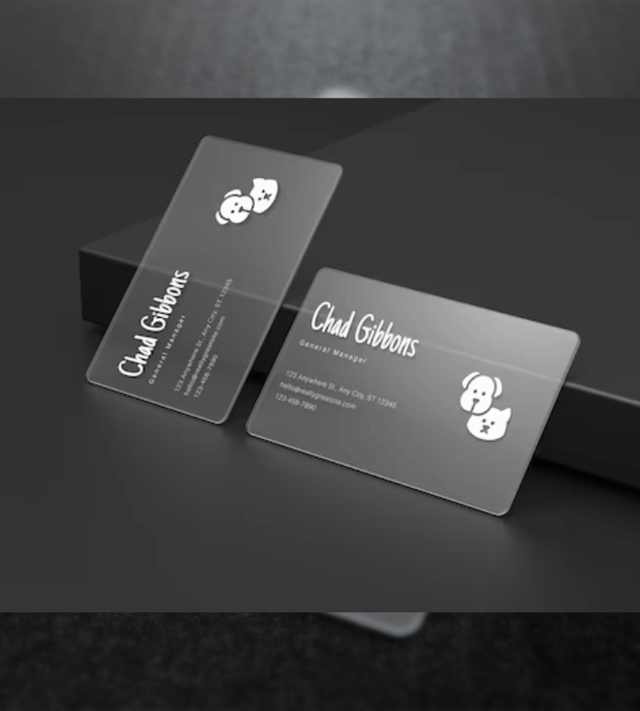Professional Visiting Card for Lawyer | 300 GSM | Transparent