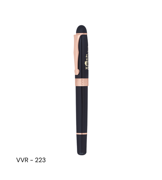 Personalized Roller Pen VVR223 | Elegant Gold and Black Custom Engraved Pen