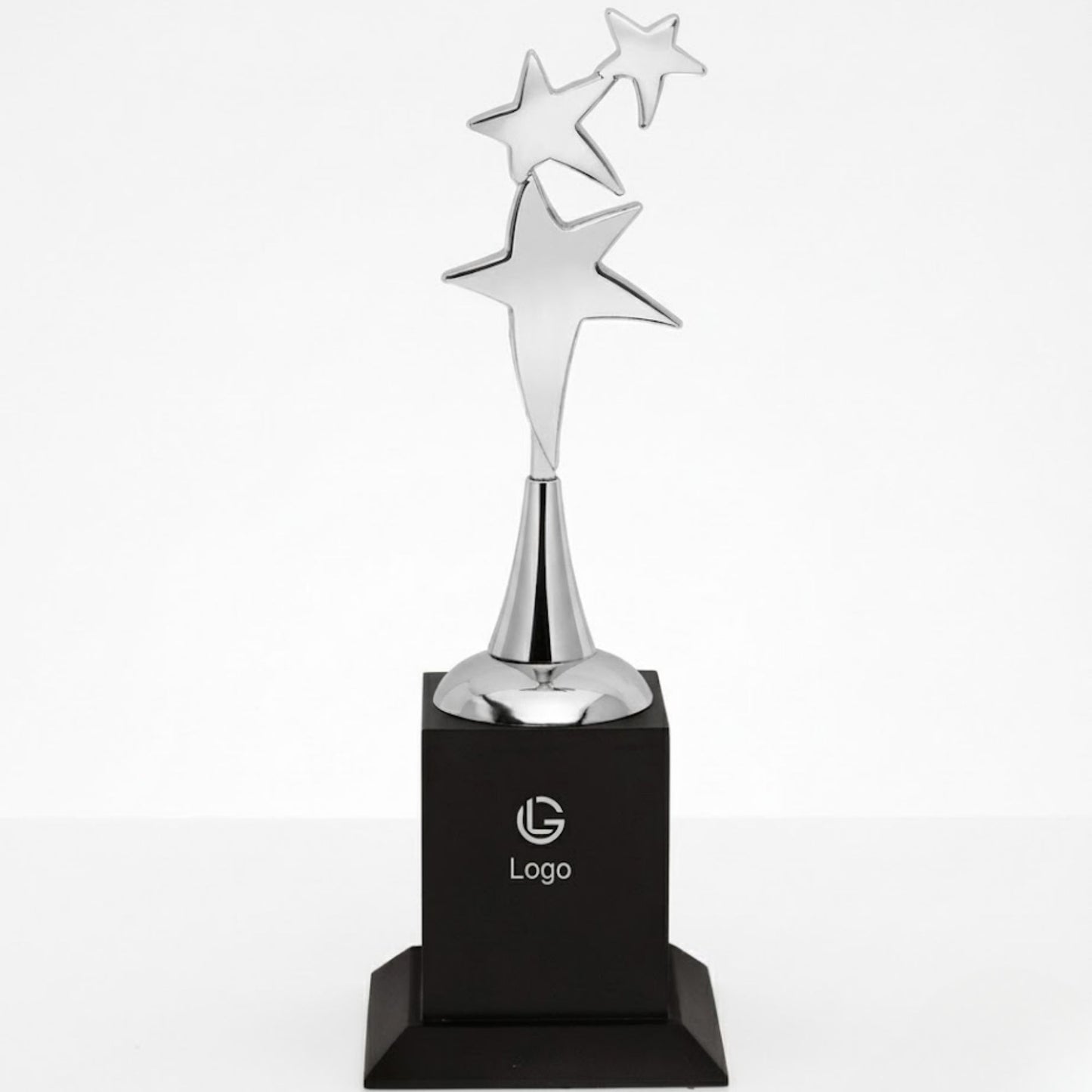 Verveet 3 Stars on Base Trophy – Gold/Silver/Bronze Custom Award for Corporate & Sports Events