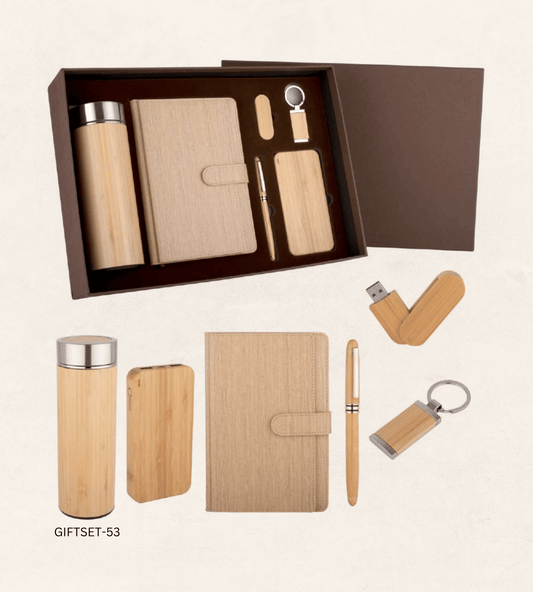 Bamboo Essence Gift Set, featuring eco-friendly bamboo products, perfect for sustainable gifting and corporate promotions.