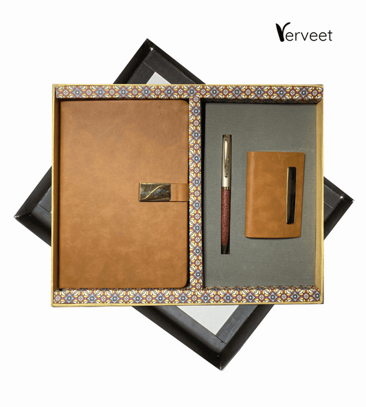 Executive diary and premium gift set suitable for client appreciation and festive corporate gifting