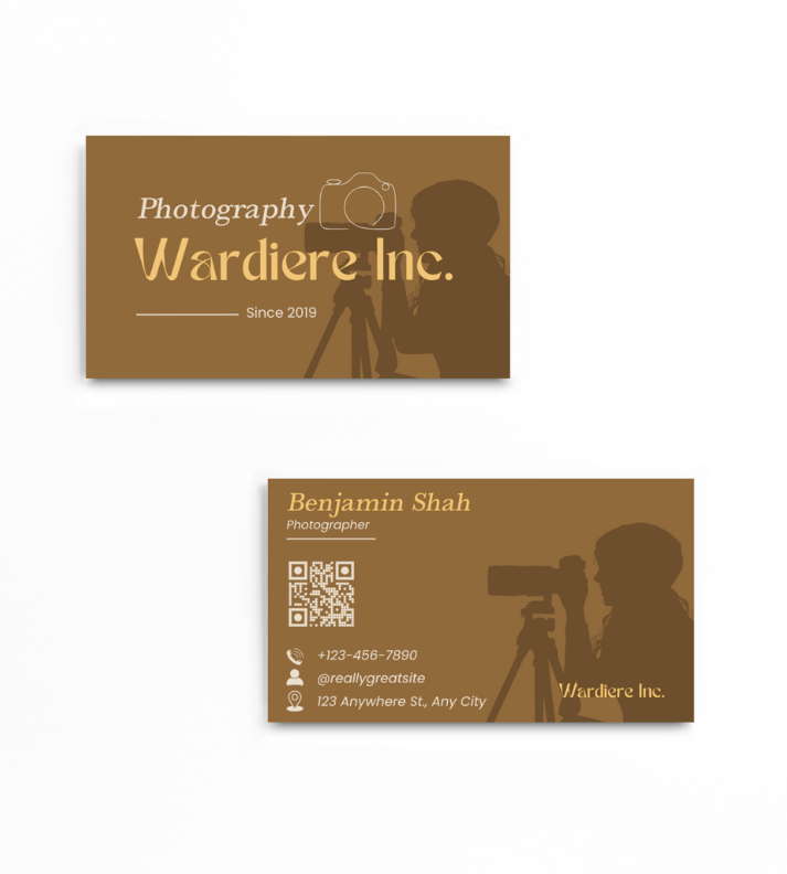 Photographer Visiting Card | Premium 350 GSM | Customizable Design | Professional Quality