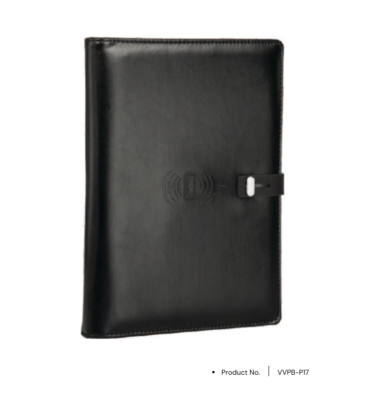 Power Bank Notebook VVPB-P17 | 8000mAh Power Bank with Wireless Charging & Phone Stand