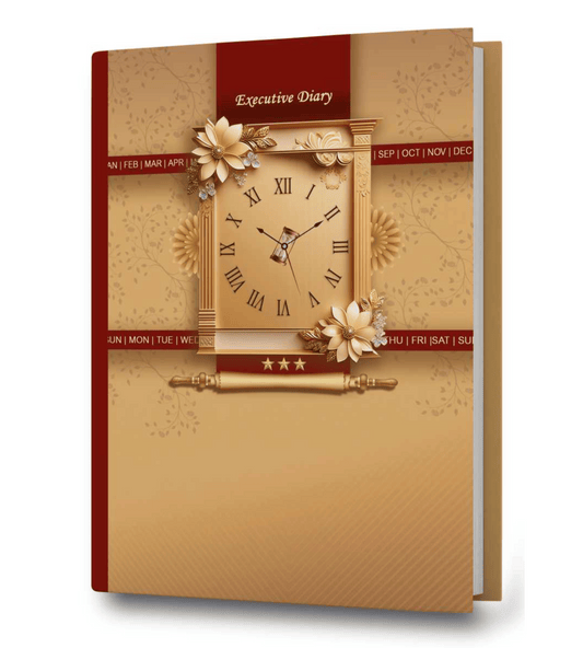 Verveet Executive Timepiece Diary, combining a sophisticated diary design with a timepiece feature, perfect for professionals to manage schedules and track time in style.