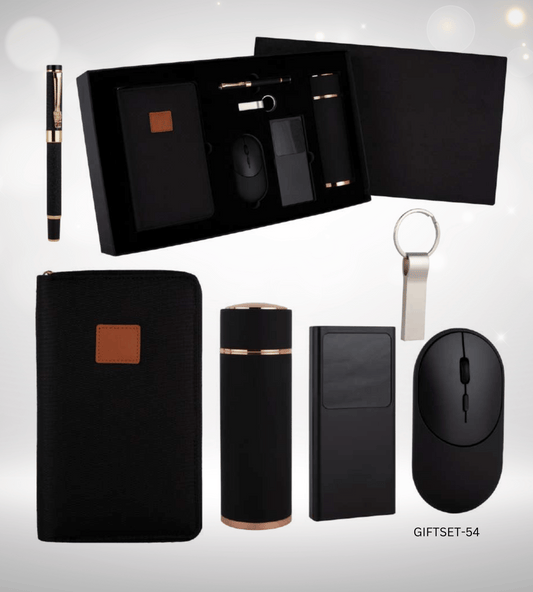 Verveet Premium Black Gift Set, featuring a sophisticated collection of high-quality items, perfect for corporate gifting and special occasions.