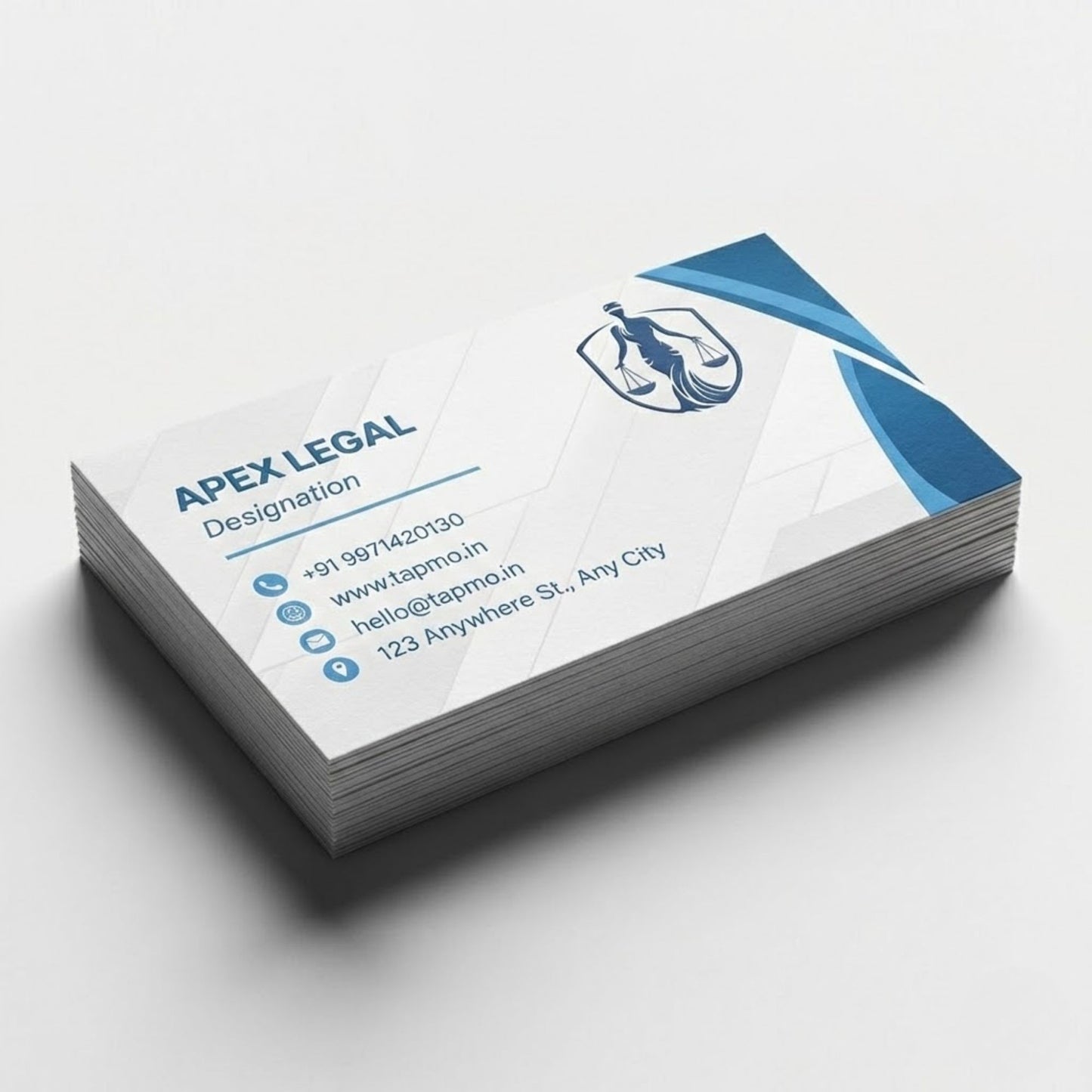 Premium Velvet Paper Visiting Card for Lawyers & Advocates – Square Corner