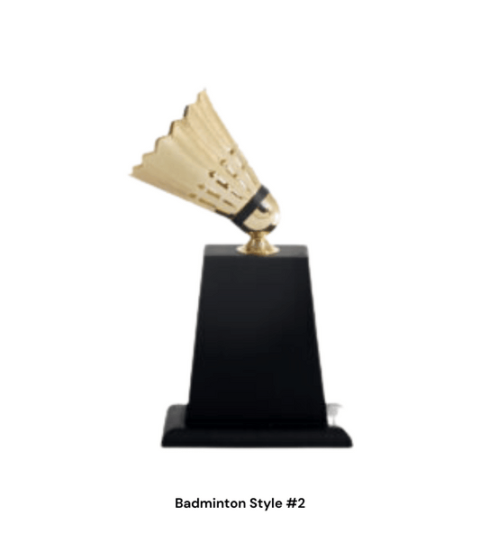 Badminton Style Trophy - Gold Sports Trophy (46/53/62 cm) | Premium Award for Badminton Competitions