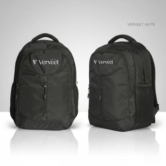 Black Laptop Backpack with Front Utility Pocket | Office, College & Travel Bag