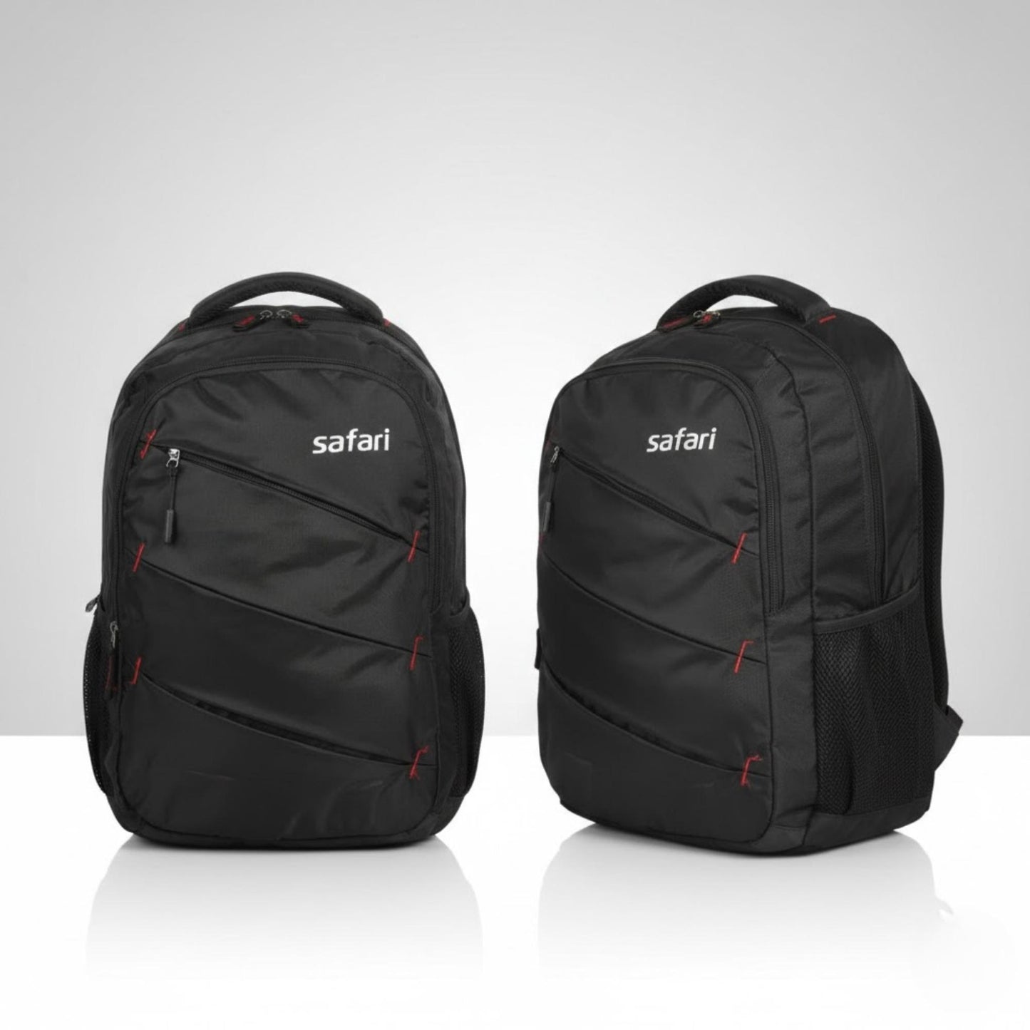 Smart Black Laptop Backpack with Diagonal Zip Design | Office, Travel & Daily Use Backpack
