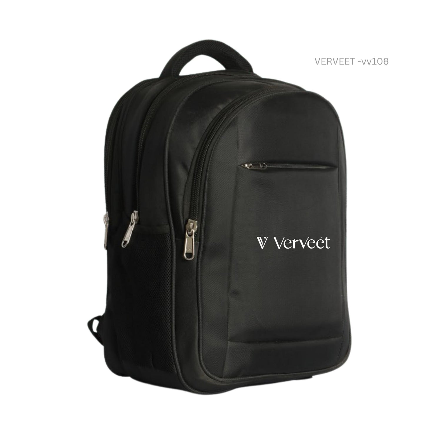 Black laptop backpack for office use with padded compartment and organized storage for daily work essentials