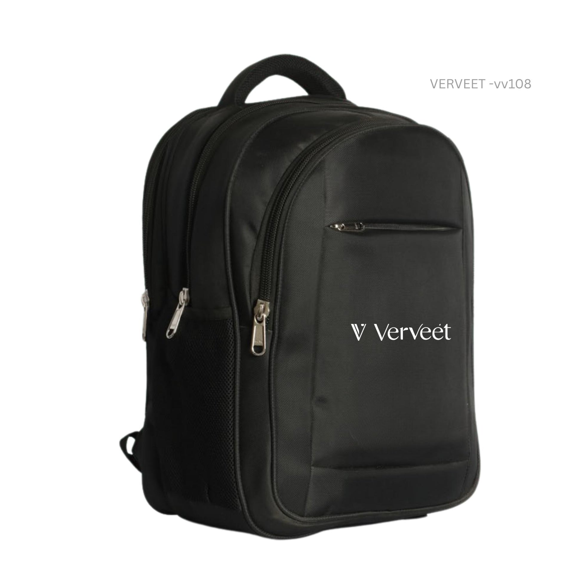 Black laptop backpack for office use with padded compartment and organized storage for daily work essentials