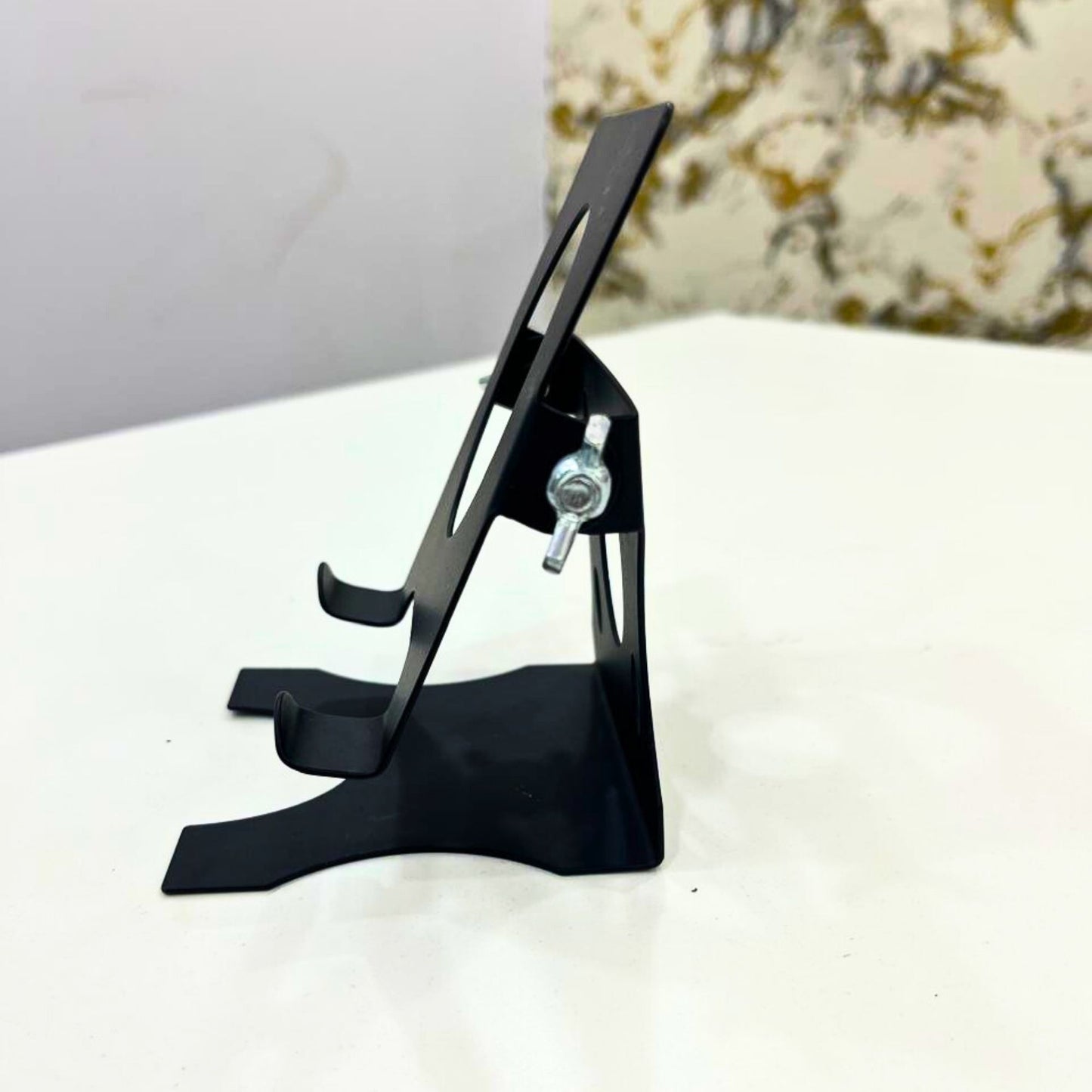 Adjustable Metal Mobile Stand for Desk | Heavy-Duty Phone Holder with Angle Lock