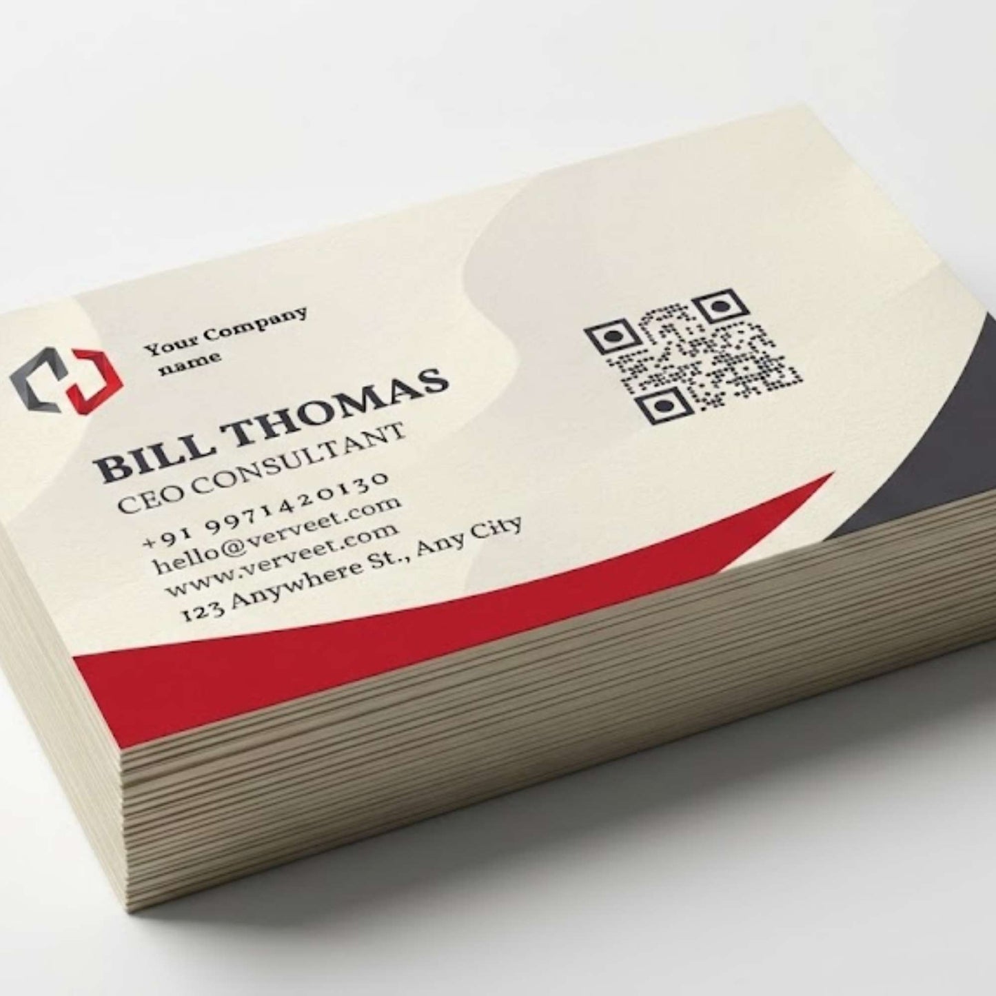 Premium Velvet Paper Visiting Card for Business Consultants – Square Corner