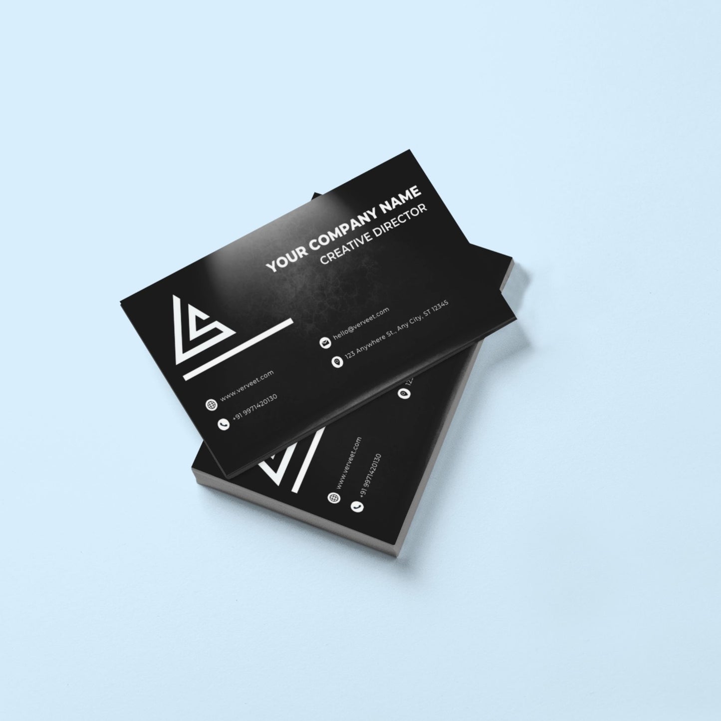 Premium Velvet Paper Visiting Card for Filmmakers & Directors – Square Corner