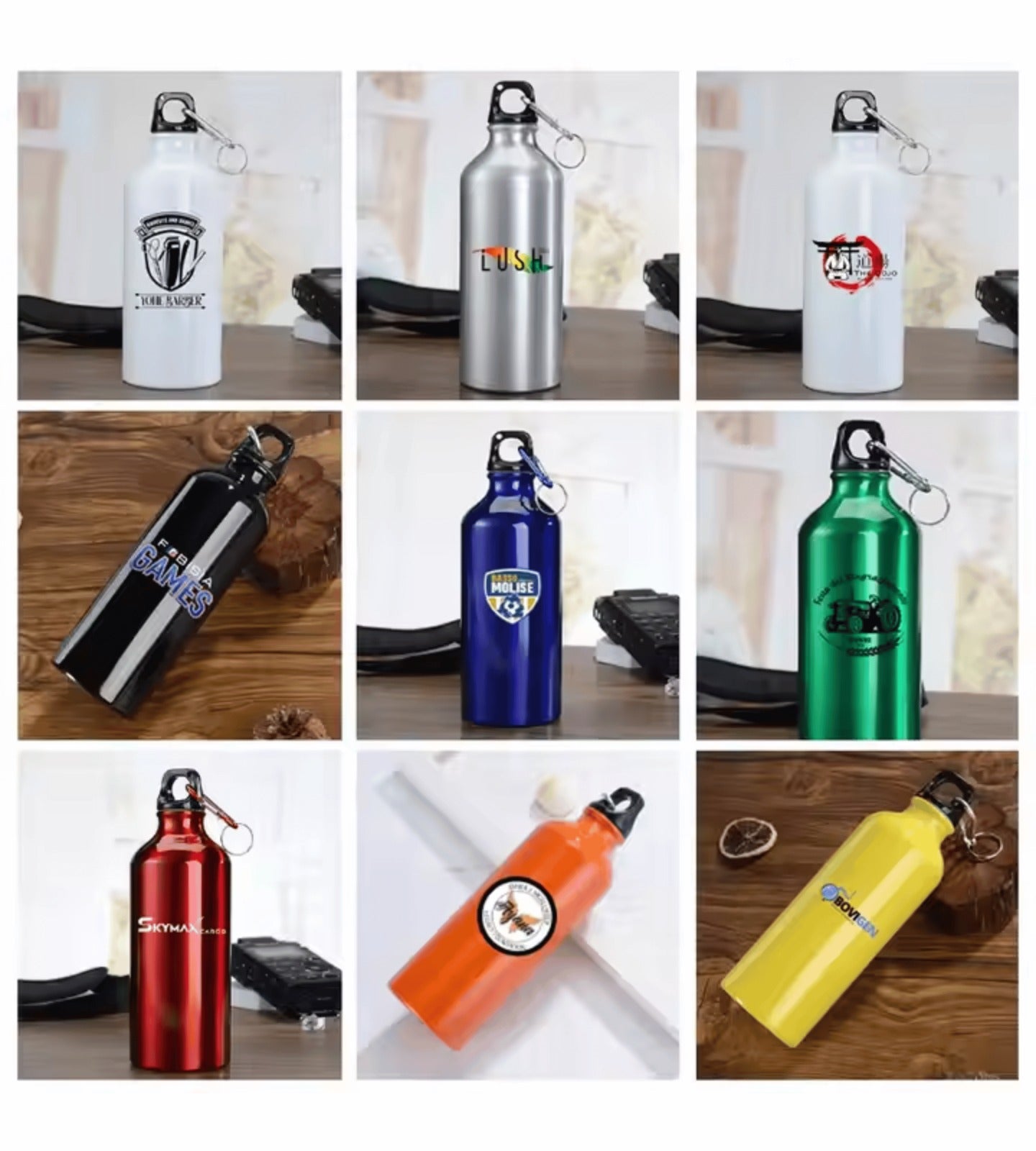 Custom Logo Aluminum Water Bottle – Personalized Sports Bottle for Business Gifts