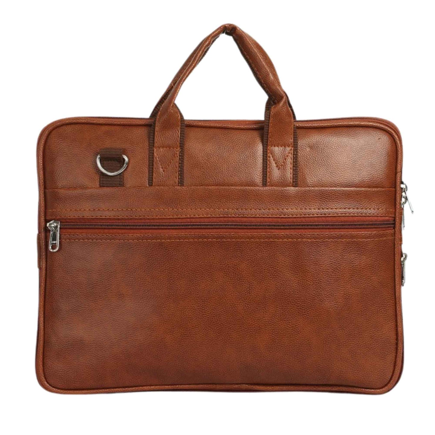 Premium Brown Leather Laptop Bag for Men & Women | Professional Office Messenger Bag with Shoulder Strap | Stylish Business Briefcase for 14–15.6 Inch Laptops