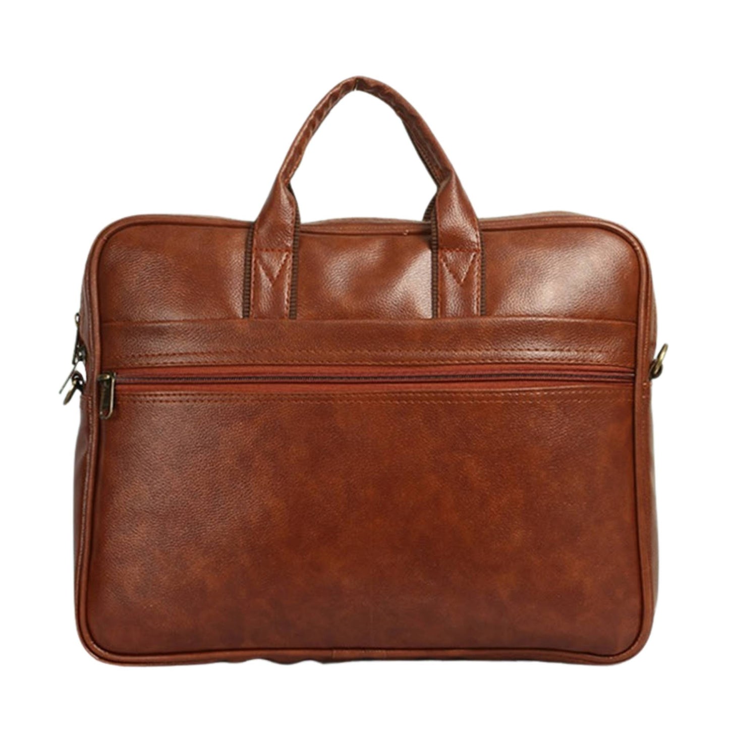 Premium Brown Leather Laptop Bag for Men | Office & Business Briefcase with Multiple Compartments | Stylish Professional Work Bag