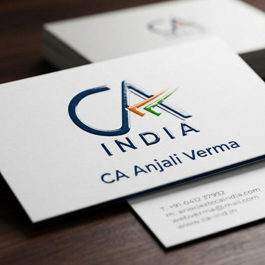 CA Embossed UV Visiting Card | Premium Raised Print Business Cards for Chartered Accountants