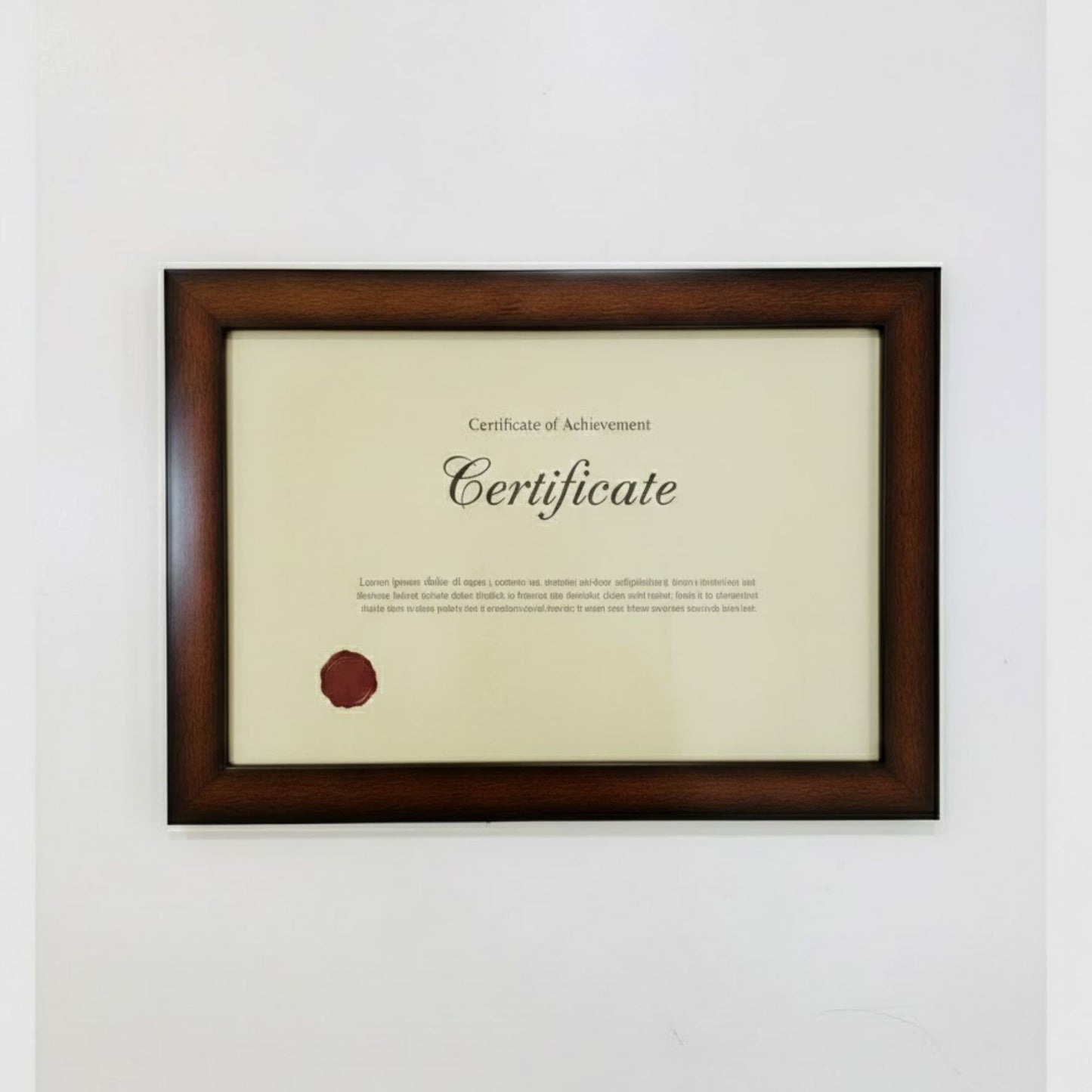 Wooden award certificate frame for displaying achievements, documents, and office recognition awards
