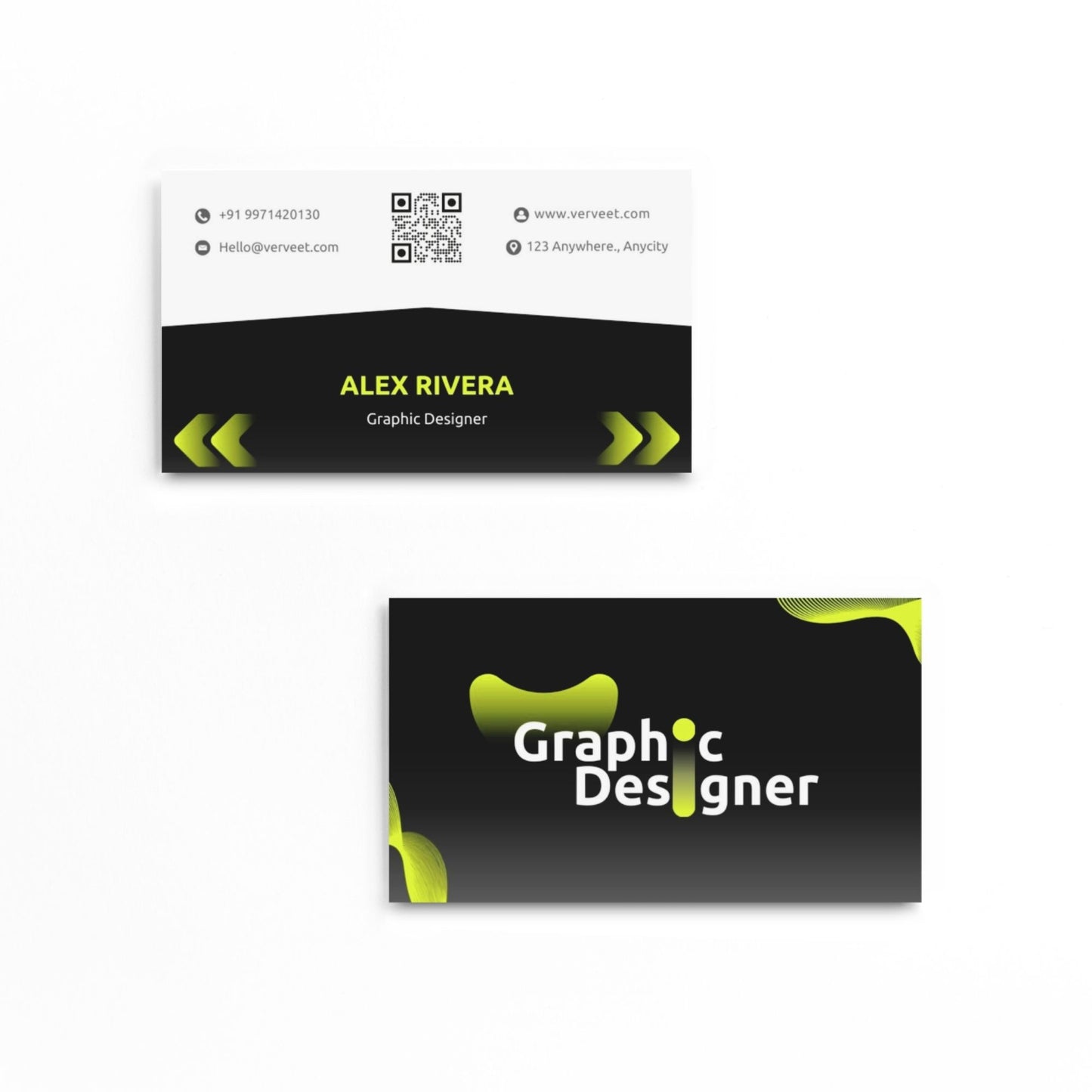 Velvet Paper Visiting Card for Graphic Designers – Square Corner | Classic Professional