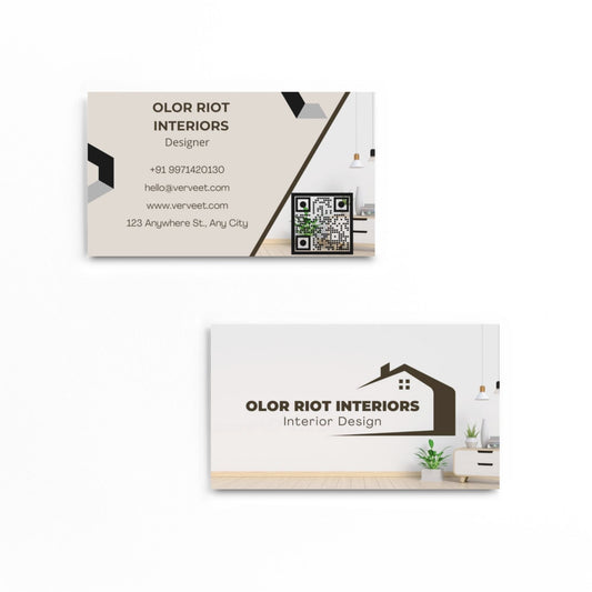 Velvet Paper Visiting Card for Interior Designers – Square Corner | Classic Professional