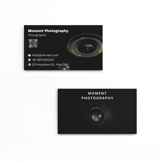 Velvet Paper Visiting Card for Photographers – Square Corner | Classic Professional