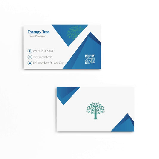 Velvet Paper Visiting Card for Therapists – Square Corner | Classic Professional