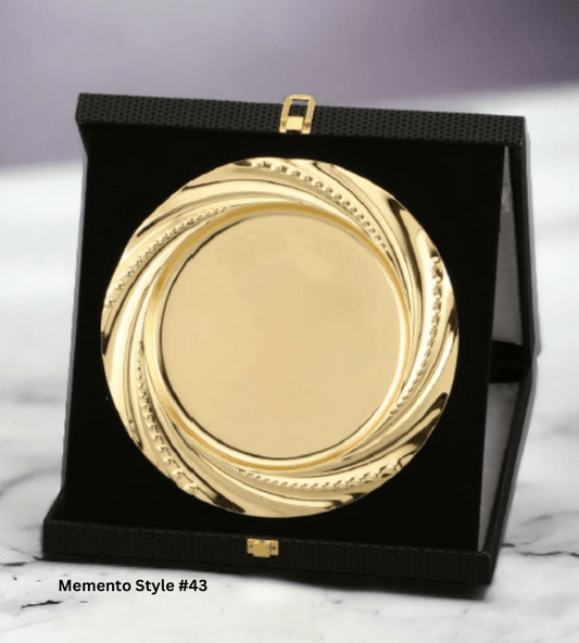 Custom Memento | Black Box with Silver/Golden Plate for Corporate Awards