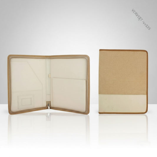 Premium Jute File Folder with Inner Pockets | Eco-Friendly Corporate Document Organizer