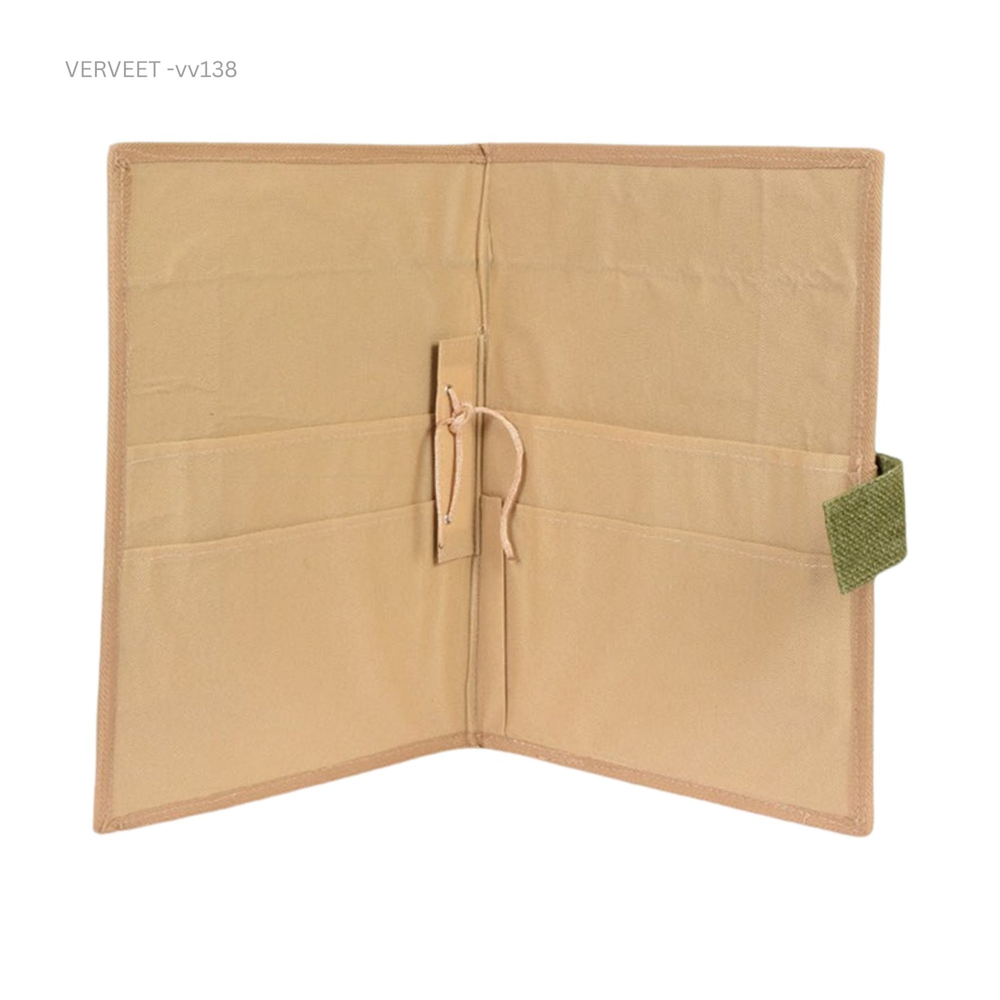 Eco-Friendly Jute Document Folder with Handwoven Fabric Panel | Sustainable Office File Organizer
