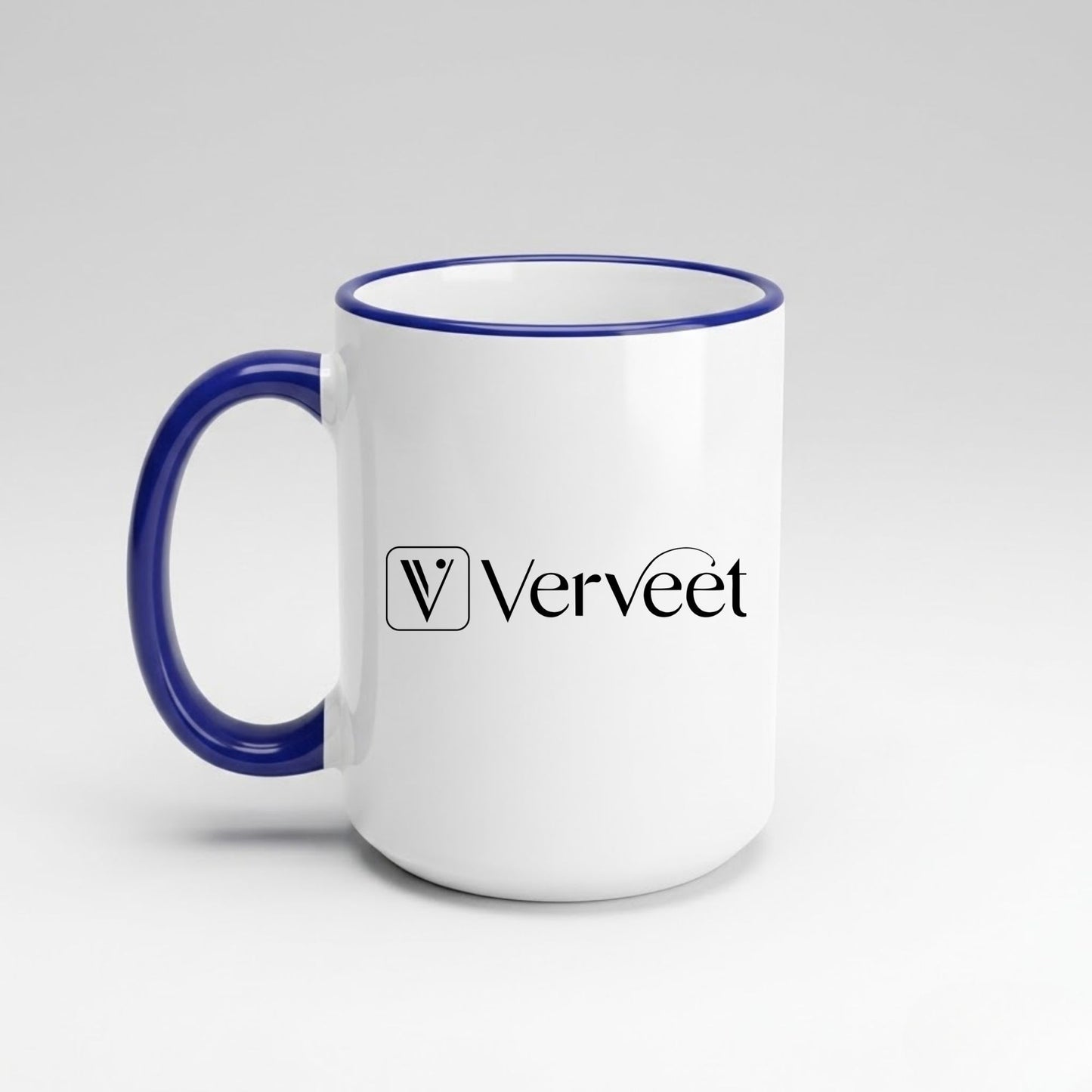 Rim and handle ceramic mug for corporate gifting – customized logo printed coffee mug for branding and promotional use.
