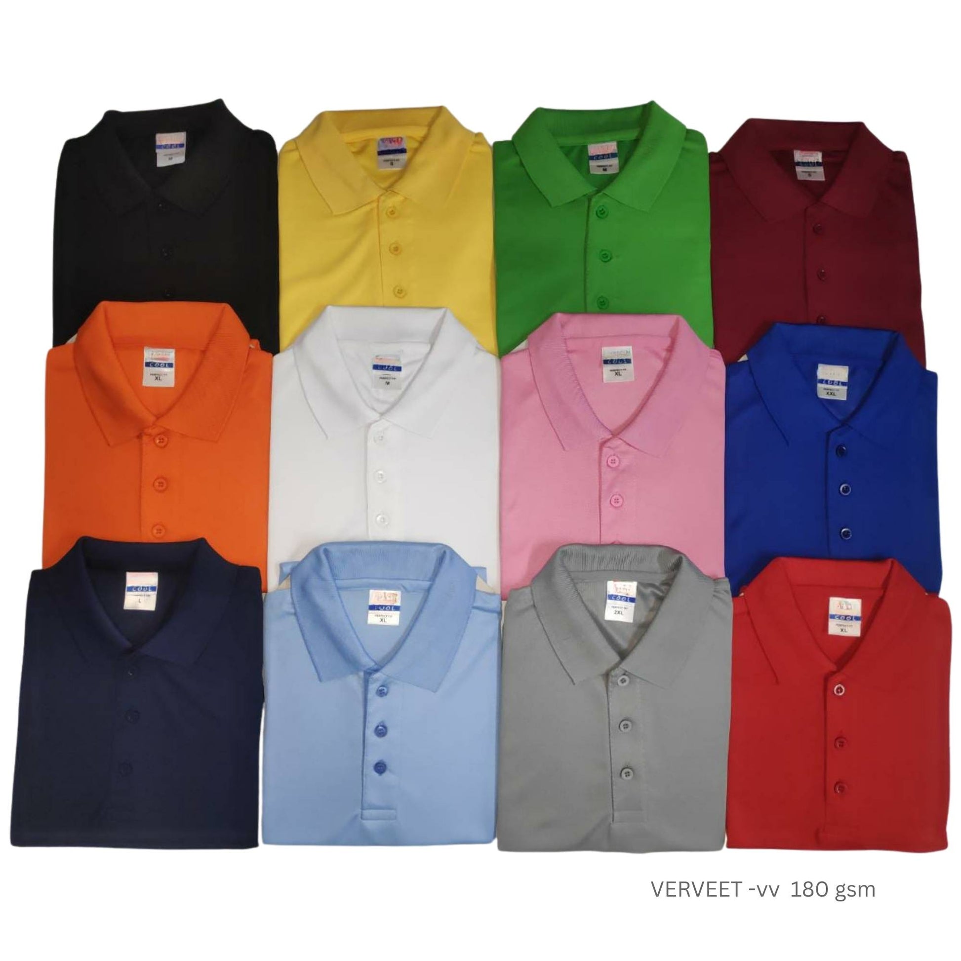 Corporate polo T-shirt 180 GSM fabric, comfortable uniform polo T-shirt for office staff, events, and branding