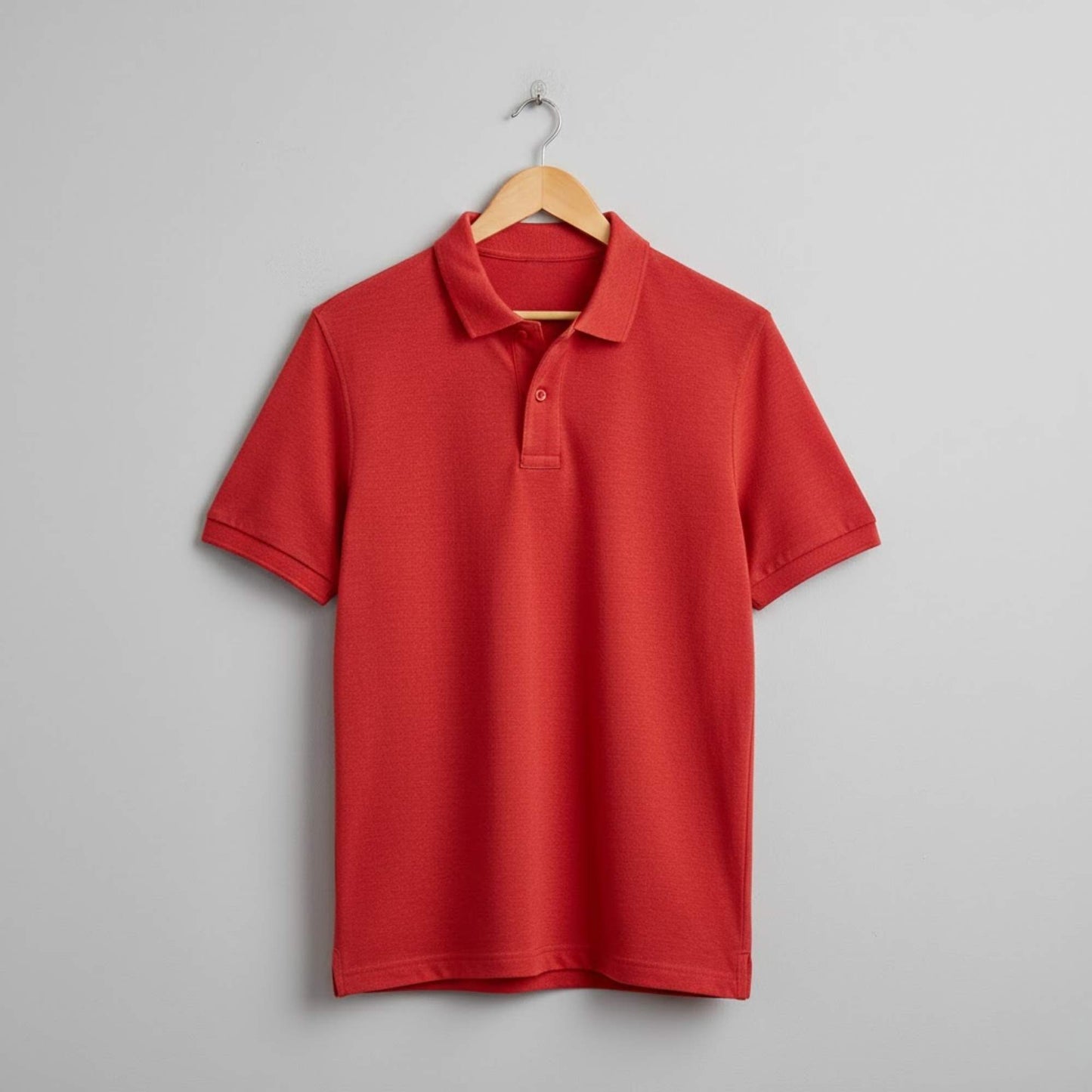 Corporate uniform polo T-shirt made from spun cotton fabric, comfortable office T-shirt for branding and team wear