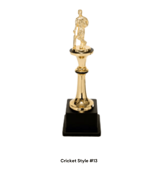 Cricket Style #13 Gold Trophy – Premium Sports Trophy for Winners