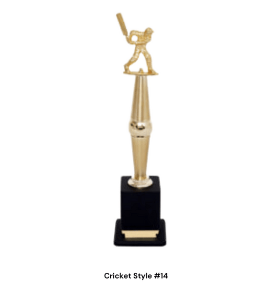 Cricket Style #14 Gold Trophy | Premium Sports Trophy - 46/53/62 cm