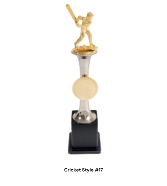 Cricket Style #17 Gold Trophy – Available in 35/42/49 cm