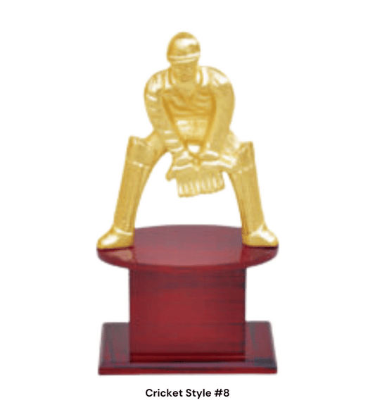 Cricket Style #8 Trophy - Gold Sports Award (46/53/62 cm) | Premium Cricket Trophy for Tournaments