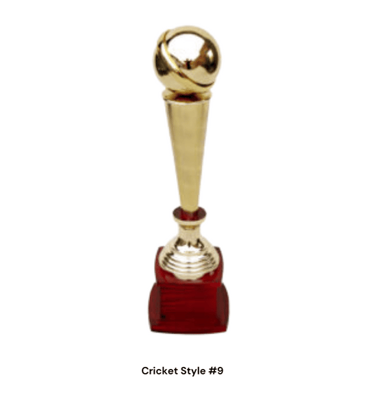 Cricket Style Trophy #9 - Gold Sports Trophy (46/53/62 cm) | Premium Cricket Award