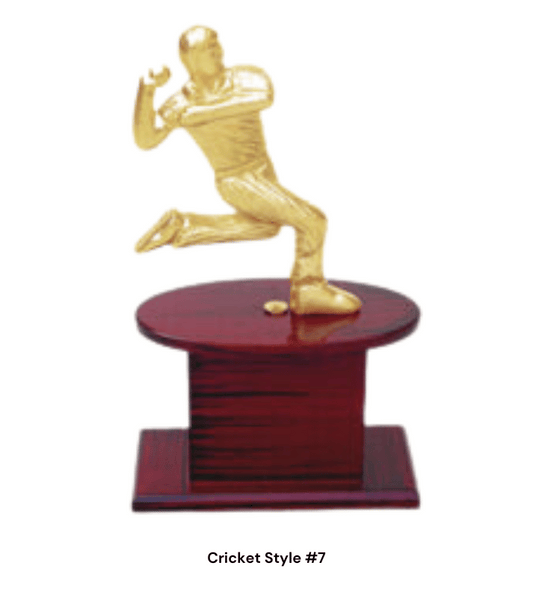 Cricket Style Trophy #7 - Gold Sports Award  | Premium Trophy for Cricket Events