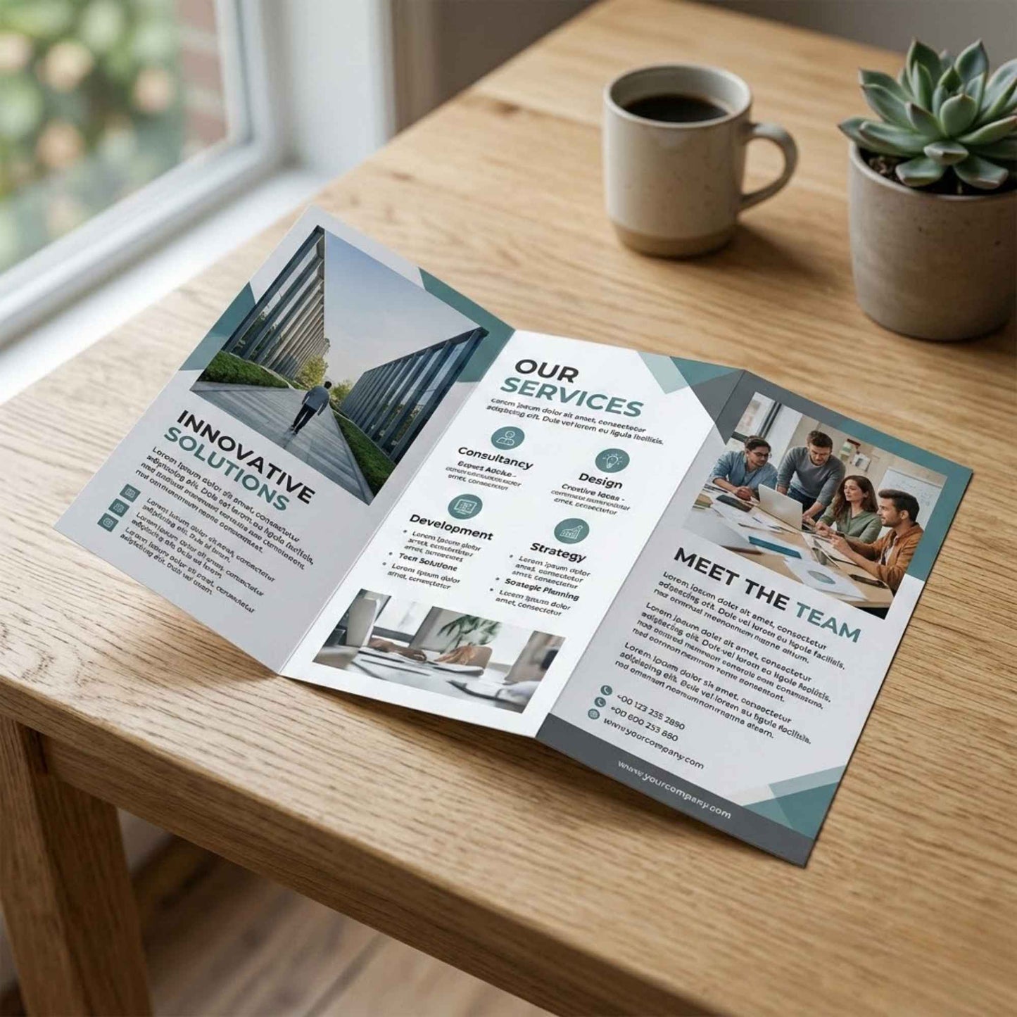 Custom brochure printing for business marketing – professionally printed company brochures for corporate branding and promotions.
