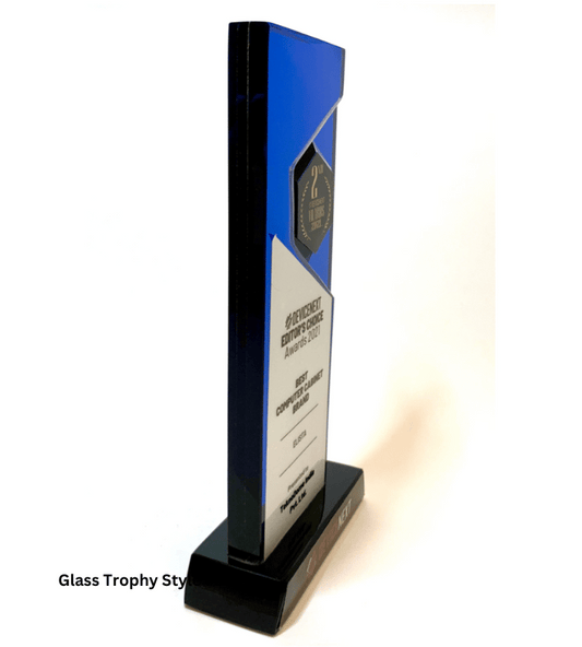 Glass Trophy Style #2 | Custom Transparent Glass Award