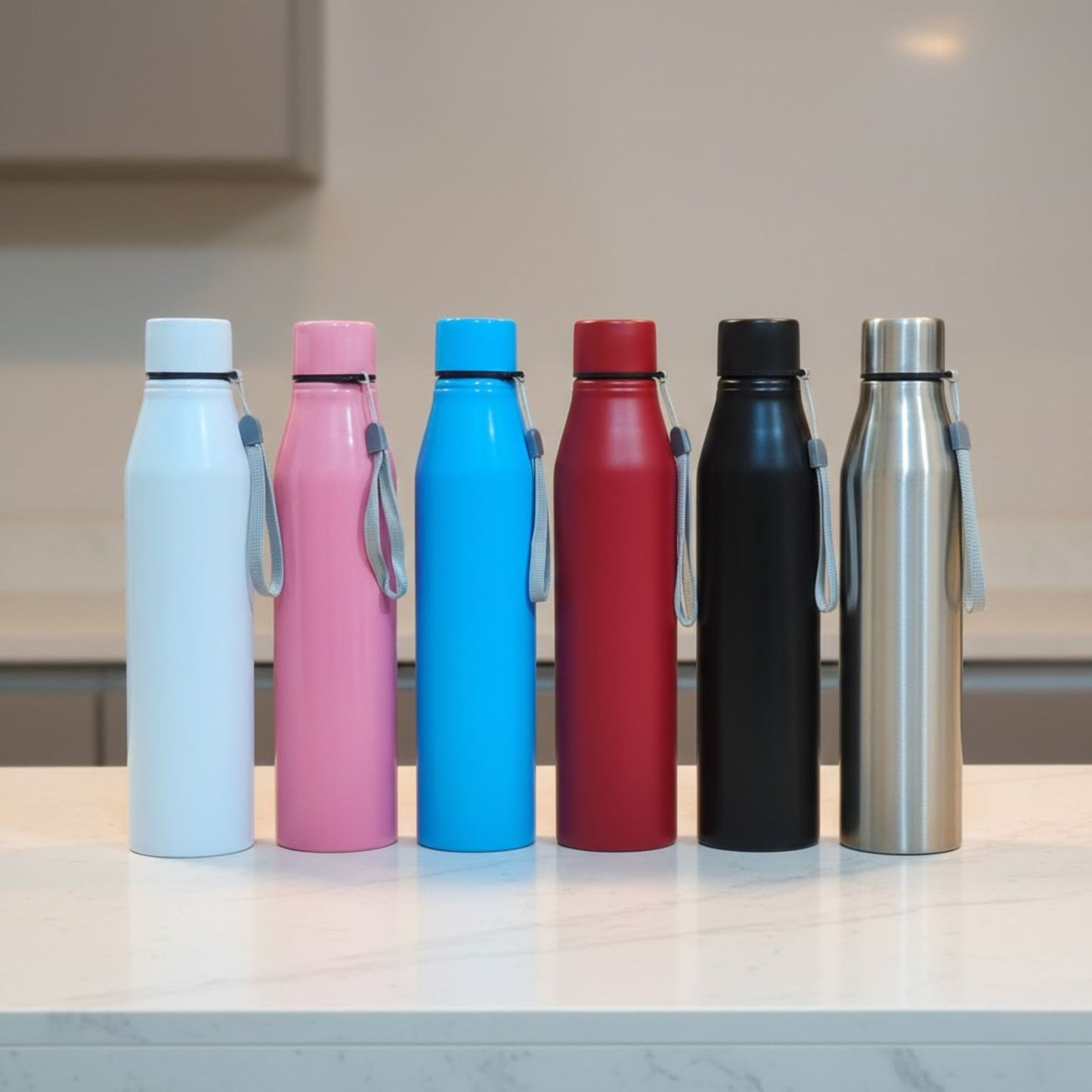 Custom logo stainless steel water bottle for corporate gifting, branded reusable bottle for office and promotional use
