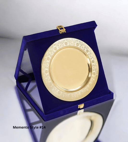 Custom Metal Memento in Velvet Box – Personalized Engraved Gift for Corporate & Special Occasions