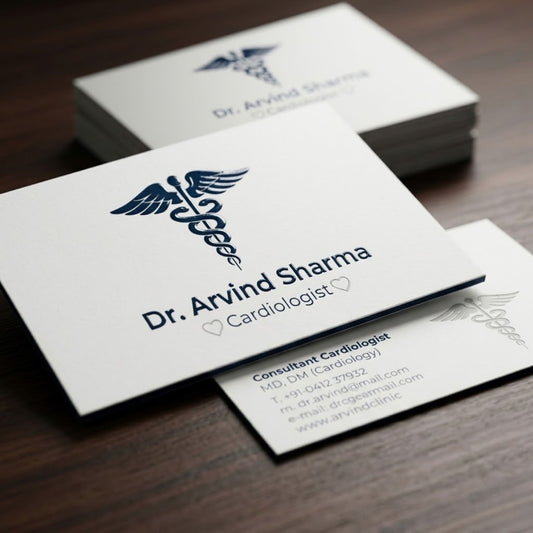 Doctor Embossed UV Visiting Card | Premium Medical Business Cards for Clinic & Healthcare Professionals