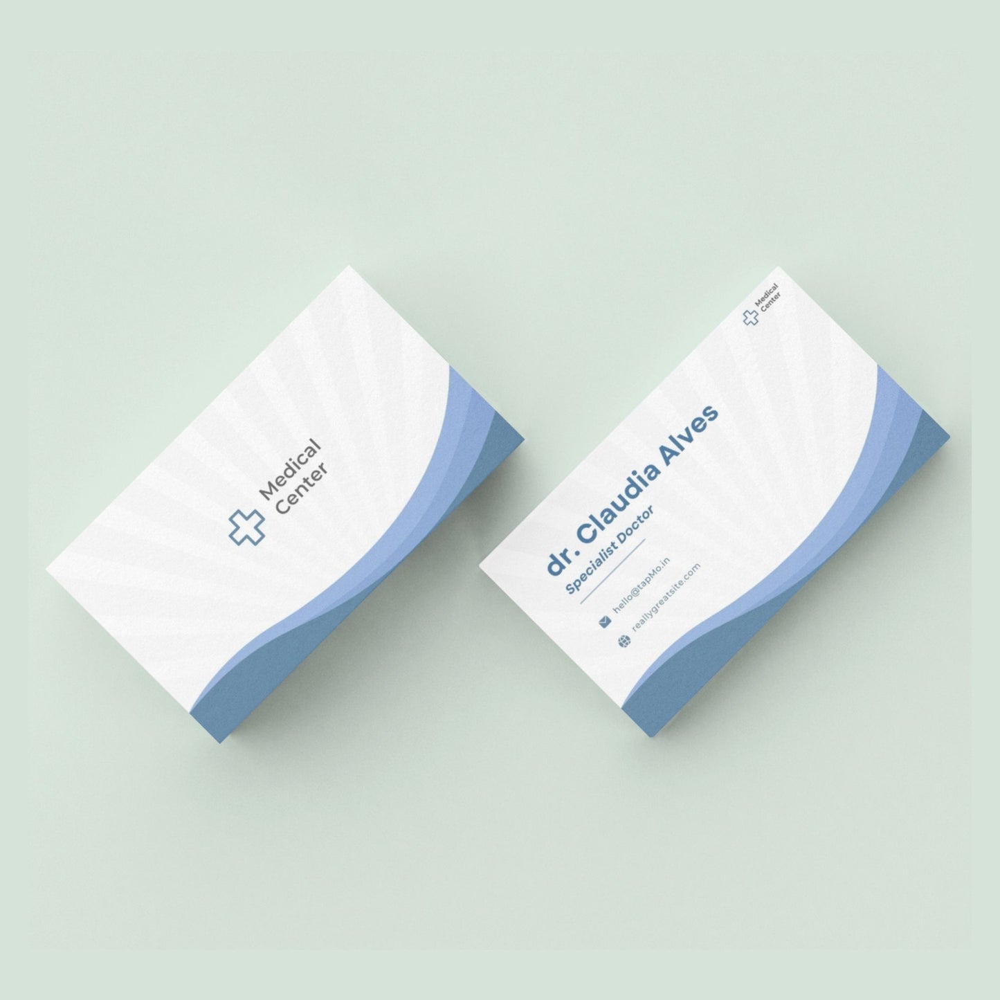 Velvet Paper Visiting Card for Doctors – 350 GSM Square Corner | Soft Touch Finish
