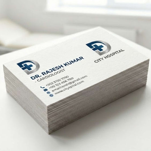 Premium Paper Visiting Card for Doctors | 350 GSM Medical Business Card