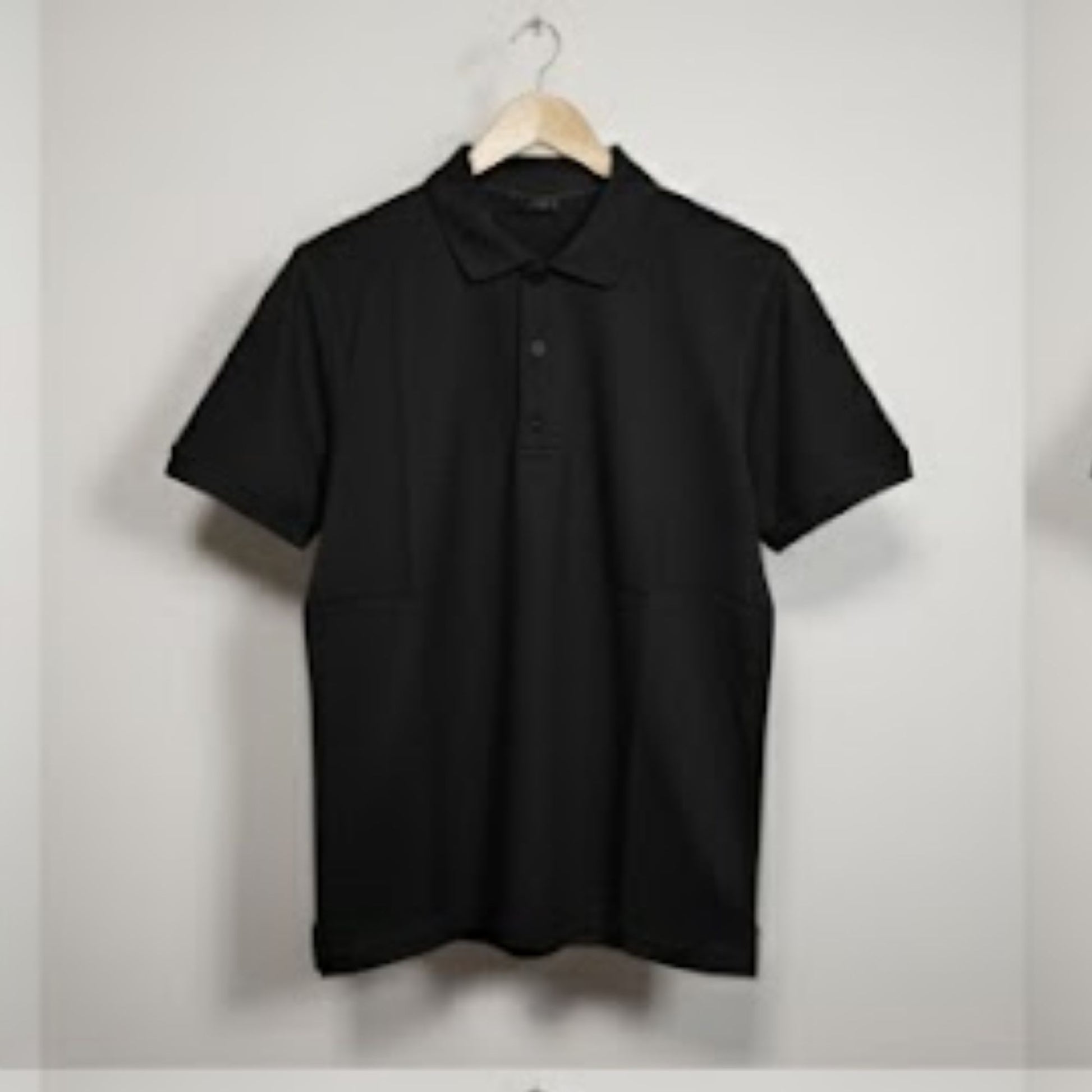 Dot-knit fabric polo T-shirt 180 GSM front view, breathable corporate uniform polo T-shirt for office wear and branding