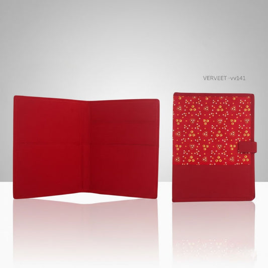 Eco-friendly fabric document folder front view, reusable office file organizer for corporate use and gifting